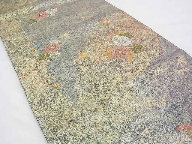 平和屋着物◎六通柄袋帯 花ごころ 金糸 引箔 逸品 BAAG8516fk