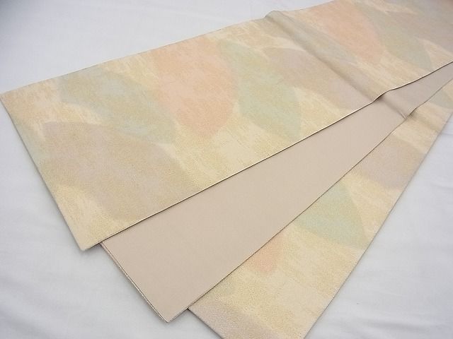 平和屋着物◎全通柄袋帯 砂子綴れ 地紙散らし 金糸 逸品 BAAG8088fk