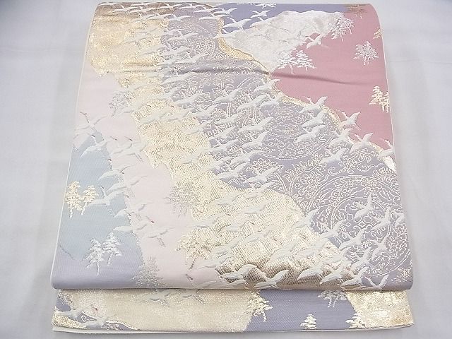 平和屋着物◎六通柄袋帯 唐織 洛西春秋抄 金糸 逸品 BAAG8598fk