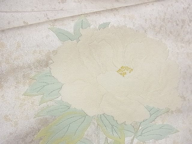 平和屋着物◎太鼓柄袋帯 牡丹 金糸 引箔 逸品 BAAG8133fk
