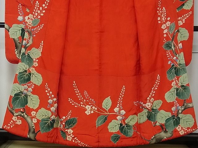 平和屋本店●極上 アンティーク 大正ロマン 振袖 相良刺繍 駒刺繍 鳳凰枝花文 金糸 逸品 CZAA0661s4