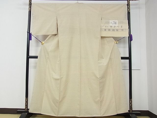平和屋本店■極上 綿薩摩 東郷織物謹製 手織 實篤 永江明夫 本さつま 証紙付き 木綿 逸品 CZAA0670s4