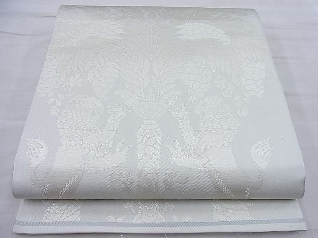 平和屋着物◎六通柄 本袋帯 動物更紗花文 金糸 逸品 BAAH0375ea