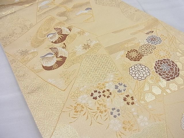 平和屋着物◎六通柄袋帯 唐織 千代 金銀糸 逸品 BAAH4090ea