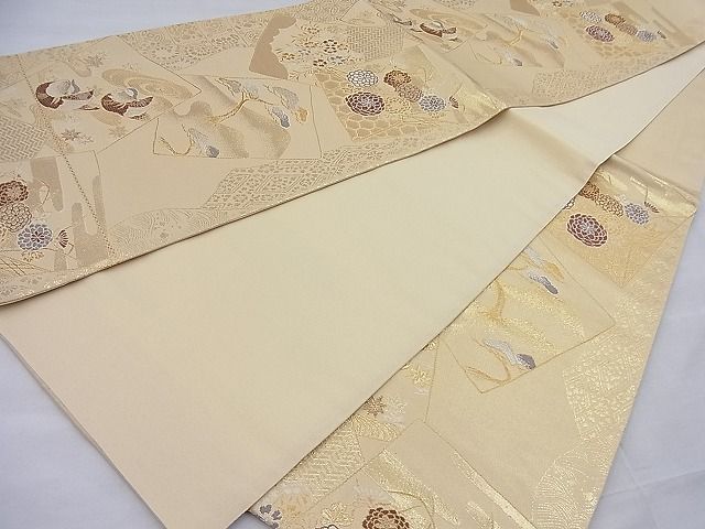 平和屋着物◎六通柄袋帯 唐織 千代 金銀糸 逸品 BAAH4090ea