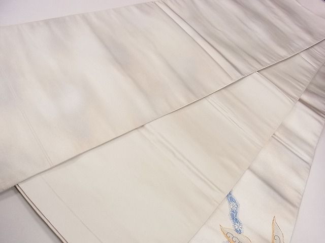 平和屋着物◎六通太鼓柄袋帯 刺繍 唐草舞花文 金銀糸 逸品 CAAG1843eg