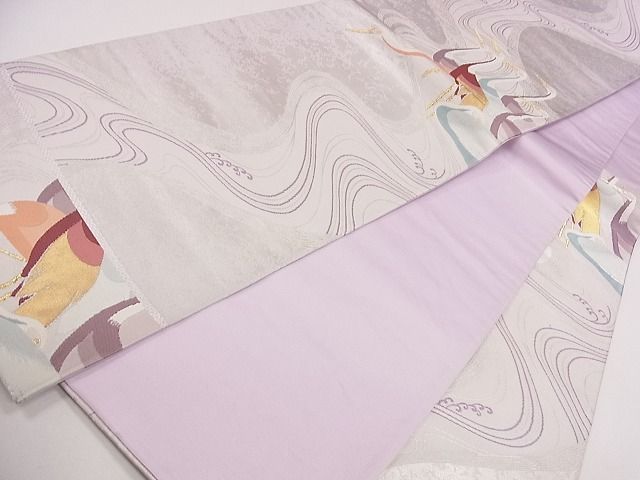 平和屋着物◎六通柄袋帯 上呂錦 金銀糸 逸品 CAAG1828eg