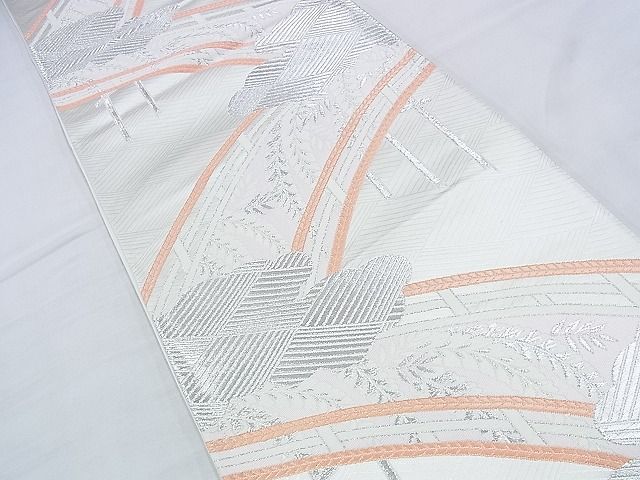 平和屋着物◎六通柄袋帯 唐織 藤花房 銀糸 逸品 BAAH4406kj