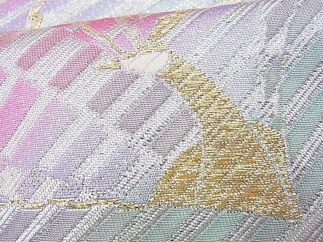 平和屋着物◎六通柄袋帯 唐織 孔雀 金銀糸 逸品 BAAH8348wk