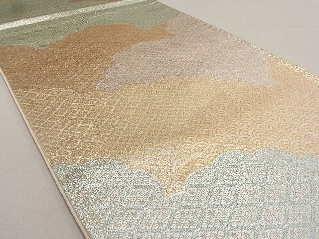 平和屋着物◎六通柄袋帯 雲取り吉祥文 金銀糸 逸品 DAAG5602tw