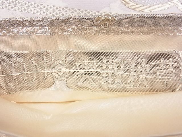 平和屋着物◎六通柄袋帯 雲取秋草 プラチナ 逸品 CAAG1997eg