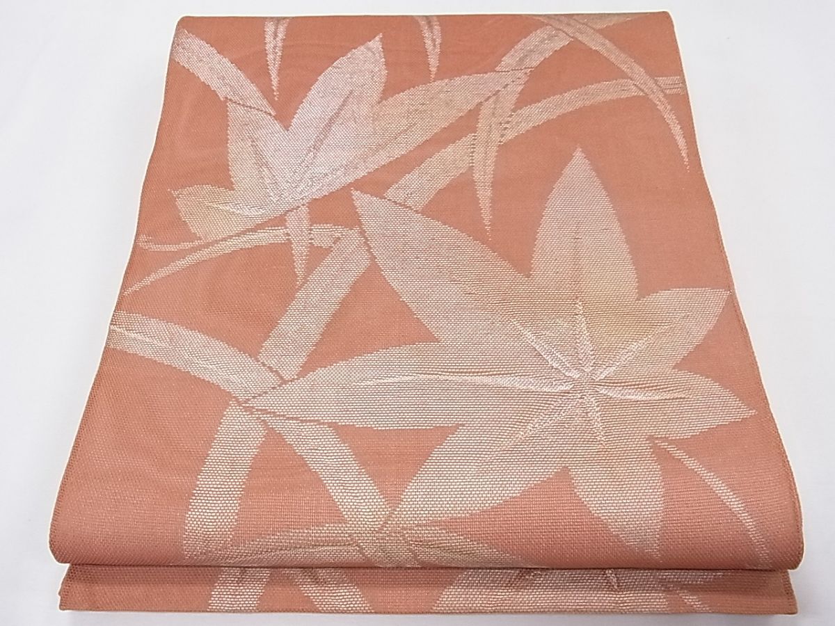 平和屋着物■夏物 六通柄袋帯 芝草楓文 金糸 逸品 CAAG0559fb