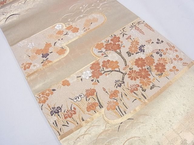 平和屋着物■六通柄袋帯 唐織 陽皇錦 雲取り四季文 金銀糸 引箔 逸品 CAAF5012hy