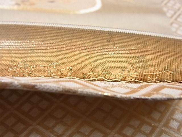 平和屋着物■六通柄袋帯 唐織 陽皇錦 雲取り四季文 金銀糸 引箔 逸品 CAAF5012hy