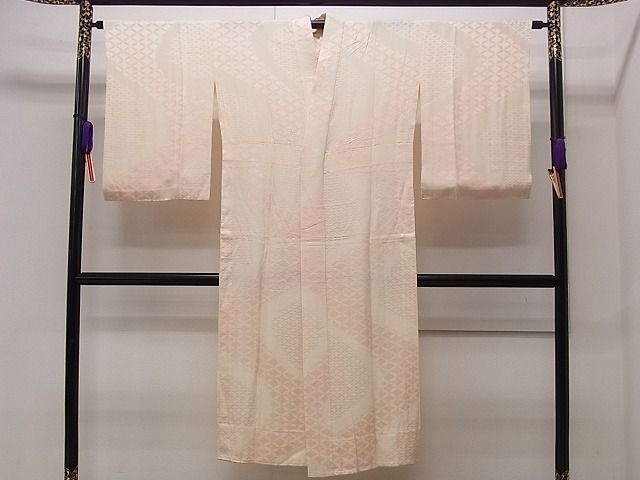 平和屋着物■上質な長襦袢 無双仕立て 道長七宝地紋 暈し染め 逸品 CAAG1065dy