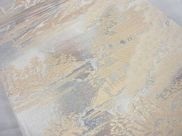 平和屋着物◎六通柄袋帯 京洛錦 二重引箔裳苑 逸品 BAAH6069cm