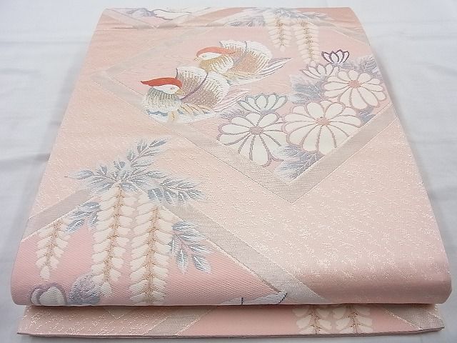 平和屋着物◎六通柄袋帯 唐織 萬葉錦 金糸 逸品 BAAH6065cm