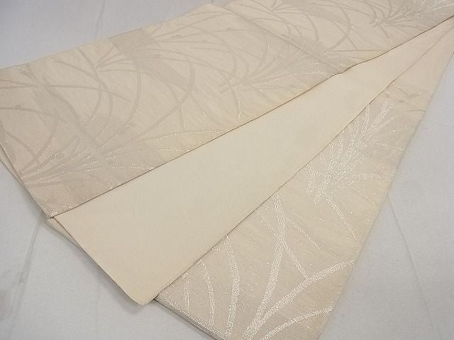 平和屋着物■夏物 六通柄 本袋帯 葦文様 銀糸 逸品 DAAG3384ea