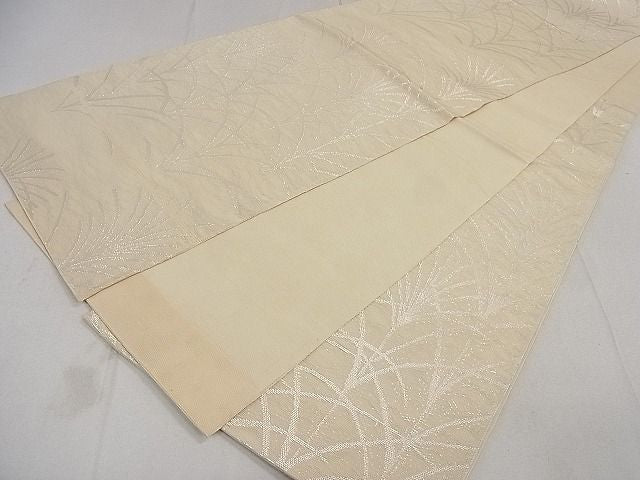 平和屋着物■夏物 六通柄 本袋帯 葦文様 銀糸 逸品 DAAG3380ea
