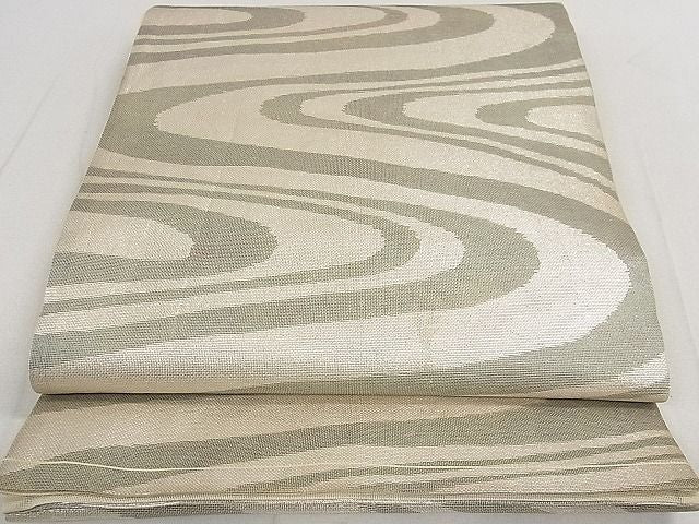 平和屋着物■夏物 六通柄袋帯 流水文 銀糸 逸品 DAAG3438ea