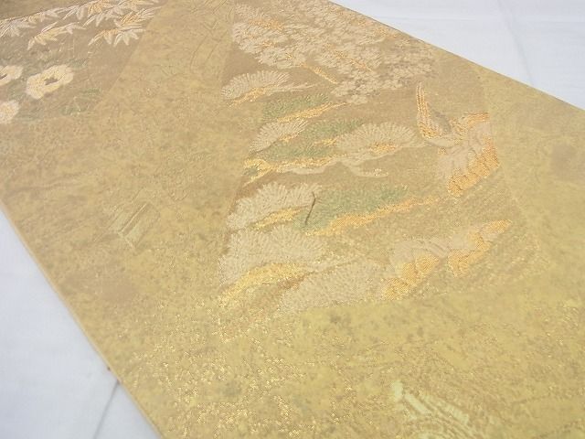 平和屋着物◎六通柄袋帯 華仙 錦別箔 逸品 BAAG7645ui