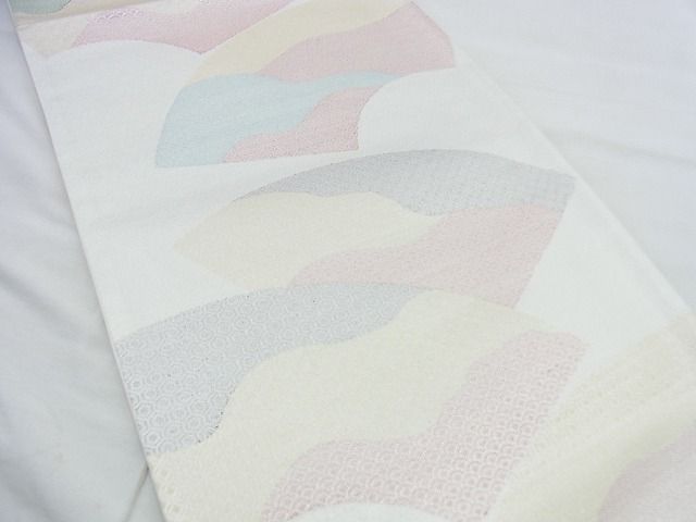 平和屋着物◎西陣 六通柄袋帯 地紙吉祥文 銀糸 逸品 BAAH2892jm