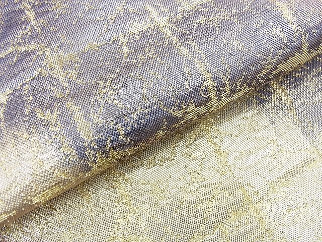 平和屋着物◎全通柄袋帯 格子柄 金糸 逸品 BAAH2893jm