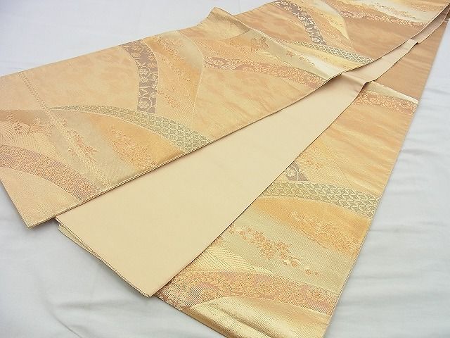 平和屋着物◎六通柄袋帯 青梅正倉院文 金彩箔錦 逸品 BAAH2923jm
