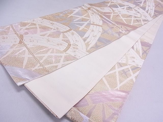 平和屋着物◎六通柄袋帯 籬文 金銀糸 逸品 DAAG0382ox