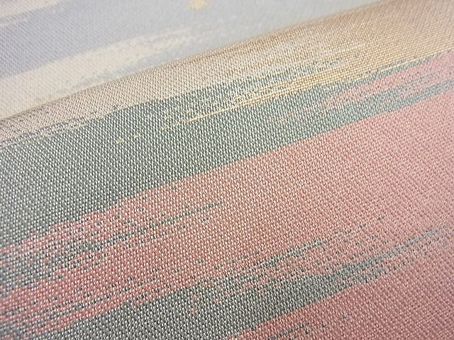 平和屋着物◎六通柄袋帯 箔散らし霞文 金糸 逸品 BAAH7917ea