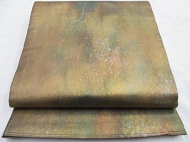 平和屋着物◎六通柄袋帯 箔散らし 金彩 引箔 逸品 BAAI0227du