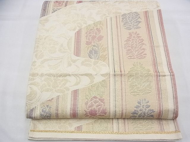 平和屋着物◎六通柄袋帯 名物裂 金糸 逸品 BAAH5995fk