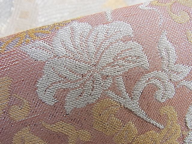 平和屋着物◎六通柄袋帯 斜更紗文 金銀糸 逸品 BAAI0264du