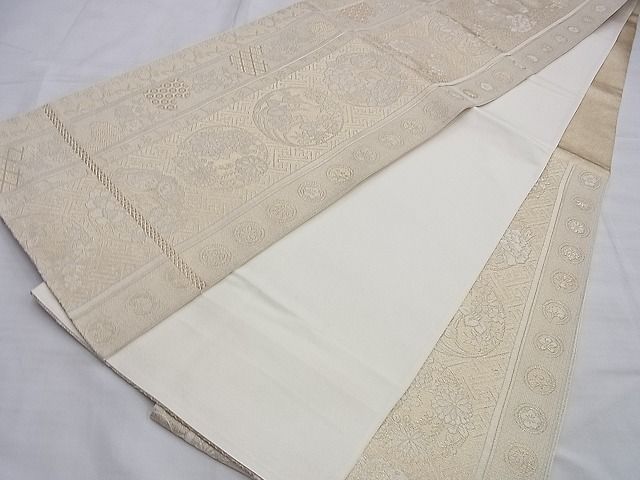 平和屋着物◎六通柄袋帯 花丸間道 金糸 逸品 BAAI0317du