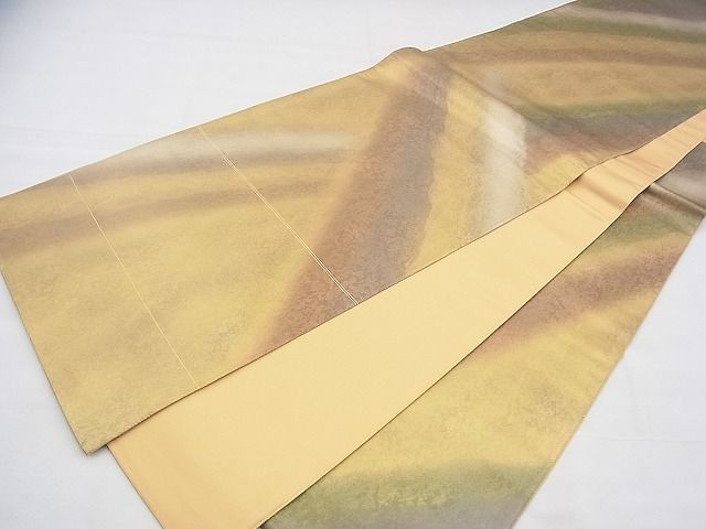 平和屋着物◎六通柄袋帯 霞文 金彩 引箔 逸品 BAAH8432fk