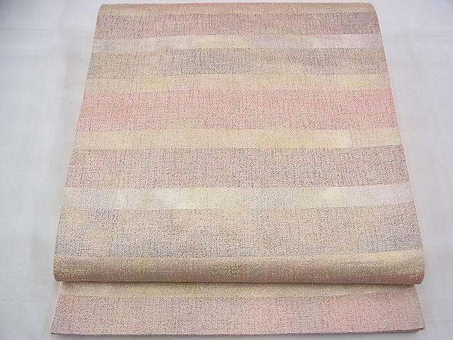 平和屋着物◎六通柄袋帯 横段文 金糸 逸品 BAAH9328fk