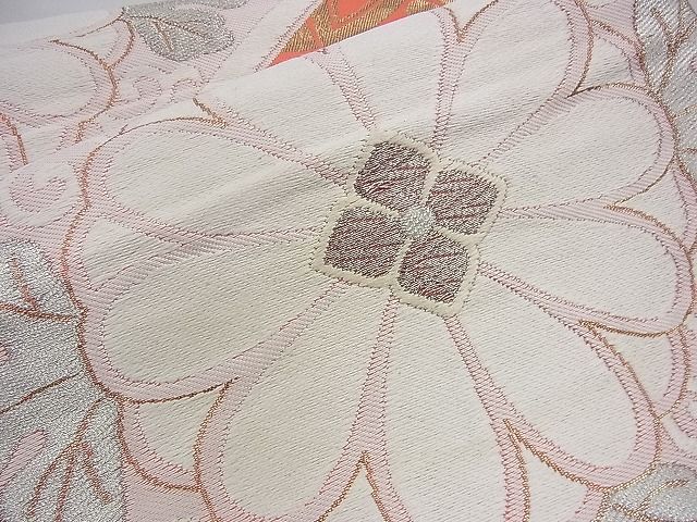 平和屋着物◎佐賀錦 六通柄袋帯 唐織 七宝花菱文 金銀糸 逸品 BAAI1649fk