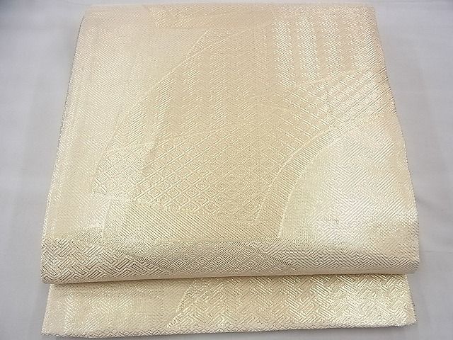 平和屋着物◎佐賀錦 全通柄袋帯 地紙重ね 金糸 逸品 BAAI1646fk