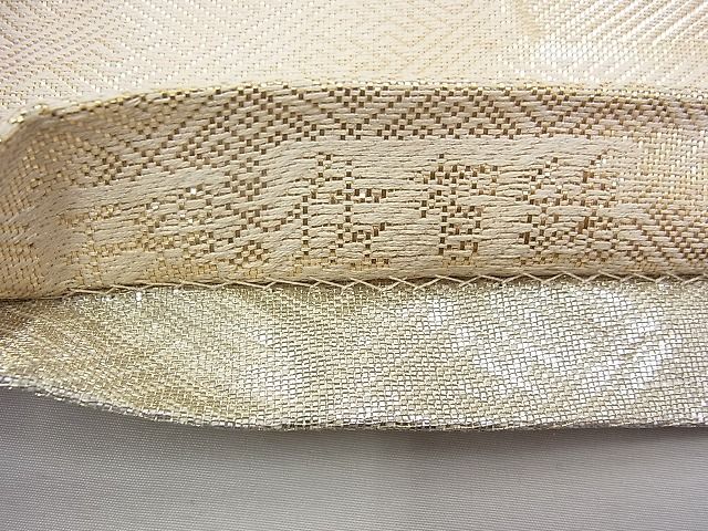平和屋着物◎佐賀錦 全通柄袋帯 地紙重ね 金糸 逸品 BAAI1646fk