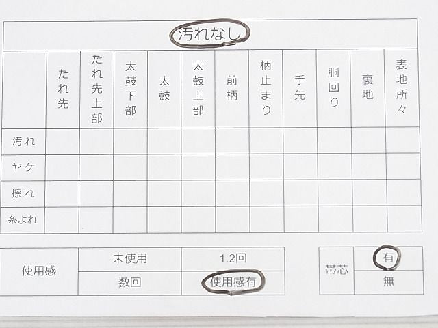 平和屋着物◎佐賀錦 六通柄袋帯 900織 扇面舞蝶草花文 金銀糸 逸品 DAAH0558cm