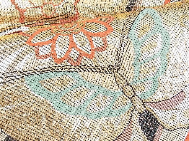 平和屋着物◎佐賀錦 六通柄袋帯 憧れ 金糸 逸品 BAAH4563kj