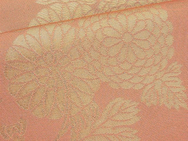 平和屋着物◎全通柄 本袋帯 菊 金糸 逸品 BAAH4568kj