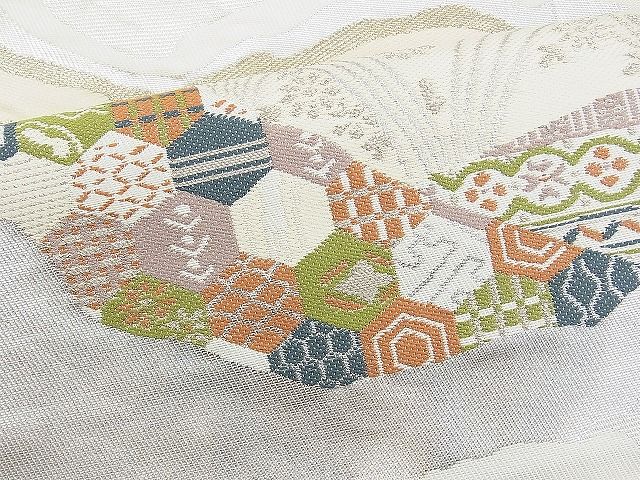 平和屋着物◎六通柄袋帯 道長有職文様 金銀糸 逸品 BAAI1001kj