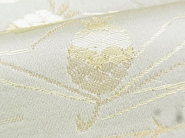 平和屋着物◎六通柄袋帯 溢れ松葉 金糸 逸品 BAAI1025kj