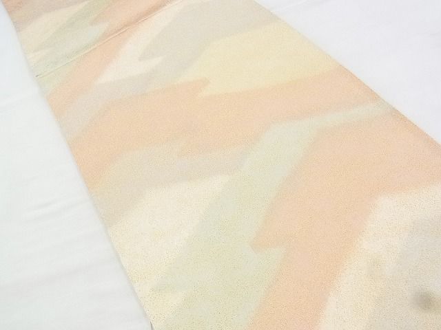 平和屋着物◎全通柄袋帯 砂子綴れ 松皮菱 金糸 逸品 BAAI1033kj