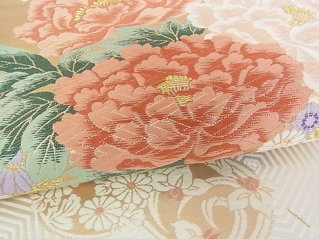 平和屋着物■六通柄袋帯 唐織 花車文 金銀糸 逸品 DAAH1086sa