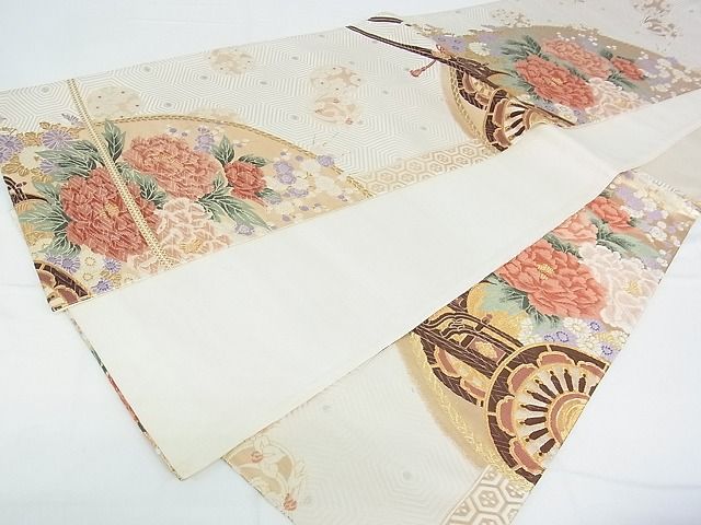 平和屋着物■六通柄袋帯 唐織 花車文 金銀糸 逸品 DAAH1086sa