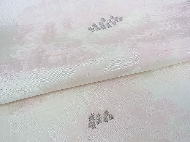 平和屋着物■六通柄袋帯 牡丹文 銀糸 逸品 DAAH1142sa