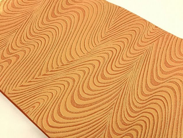平和屋着物◎全通柄袋帯 流水文 金糸 正絹 逸品 AAAJ1354Bsa