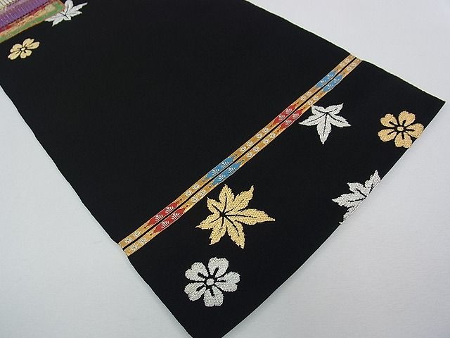 平和屋本店●最高級 龍村平蔵製 本袋帯 威毛錦 唐織 黒地 金銀糸 逸品 CZAA0810s4
